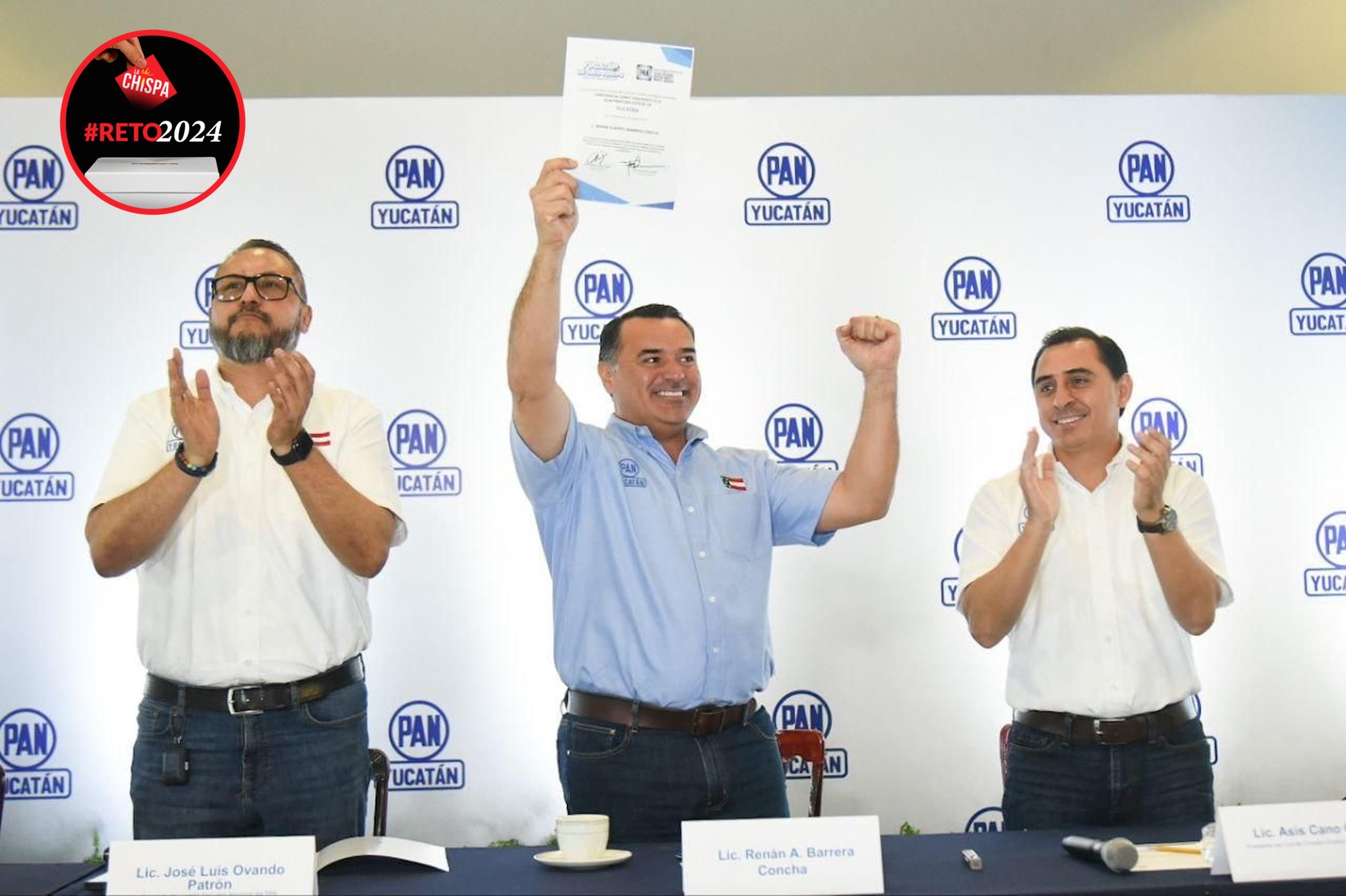 Renán Barrera recibió su constancia como candidato del PAN a la gubernatura de Yucatán