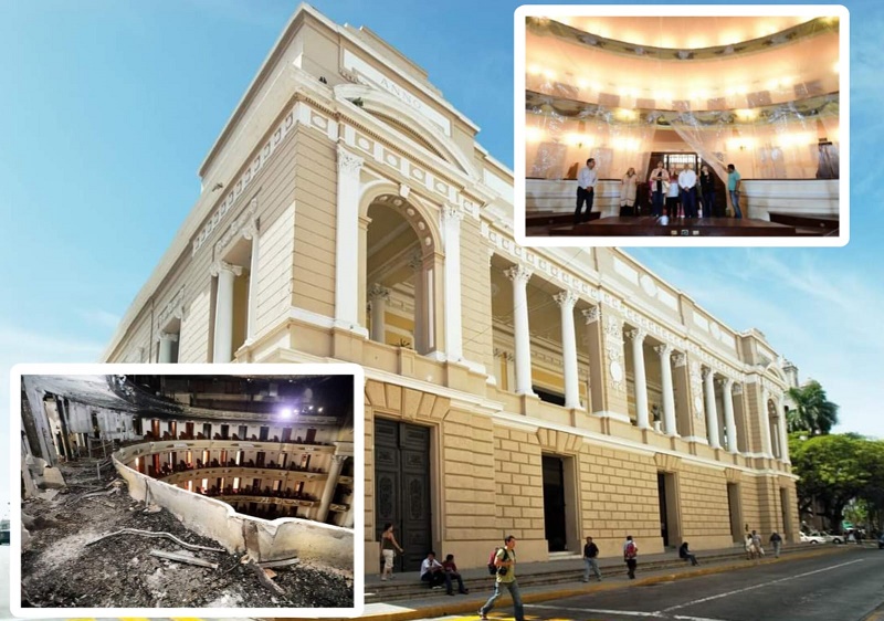 El emblemático teatro, se incendió la tarde del 1 de noviembre de 2022, reabrirá en verano.