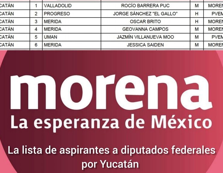 Se definió su lista de aspirantes a diputados federales por el estado de Yucatán