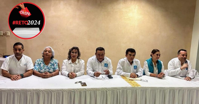 Raúl Sosa Alonzo, presidente del Partido Nueva Alianza anuncia su apoyo a Renán Barrera y Cecilia Patrón