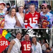 Los Reyes del Carnaval Joss 1, Adrián 1, con el alcalde Alejandro Ruz y su esposa