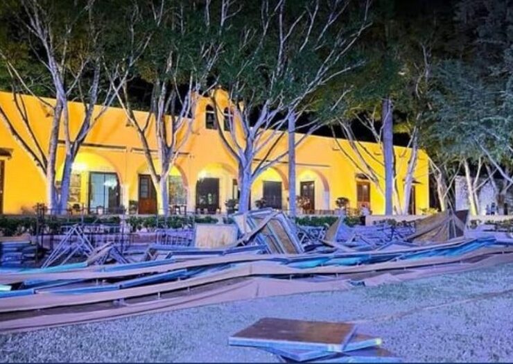 Colapsa tarima en Umán y deja 20 lesionados