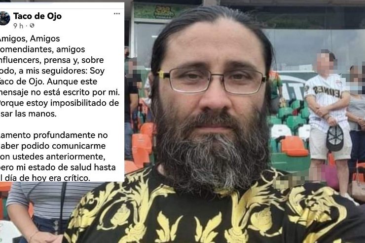 Comunicado de Taco de Ojo a través de sus redes sociales