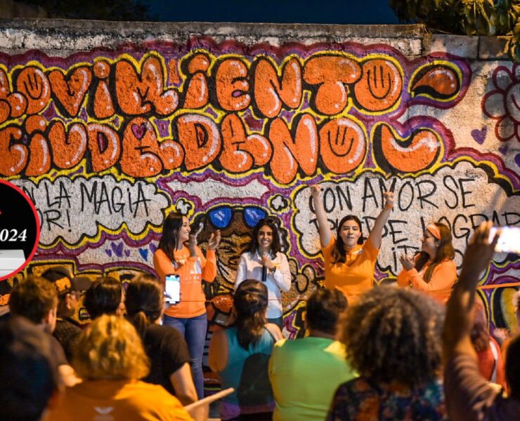 Mafer Arceo inició campaña develando mural y con caminata canina