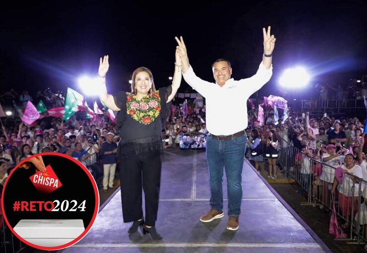 Renán Barrera y Xóchitl Gálvez Ruiz en Progreso: Yucatán es un ejemplo para el país, los habitantes viven sin miedo