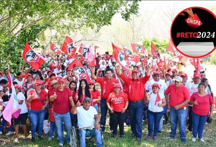 Rolando Zapata en campaña con Lolita Ayala en Abalá