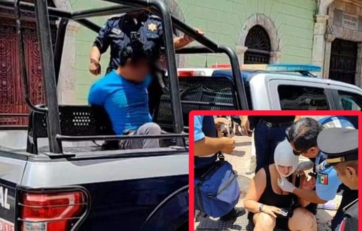 Tabasqueño agrede con un hacha a turista canadiense en el centro Mérida