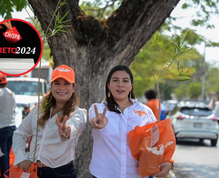 Vida Gómez Herrera, candidata de Movimiento Ciudadano llevó, con el equipo naranja, al poniente de Mérida el mensaje ambientalista con una segunda jornada de distribución de arbolitos y llamó a la ciudadanía a una gran alianza para fortalecer la cultura del cuidado a los recursos naturales y a la recuperación de espacios verdes.