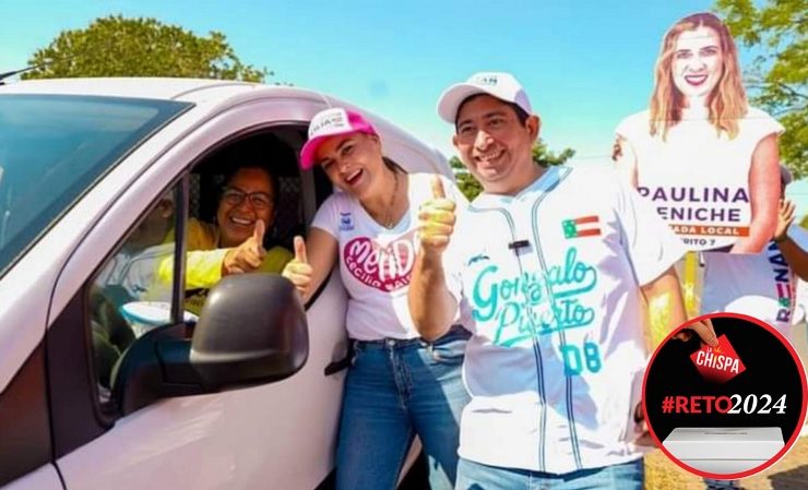 Hoy en el último día de campaña, Cecilia Patrón volanteo en diversas zonas de la Chula Mérida