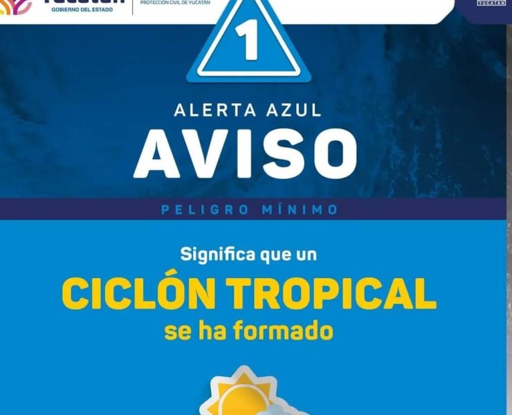 Alerta Azul en Yucatán, ante la presencia del Potencial Ciclón No.1