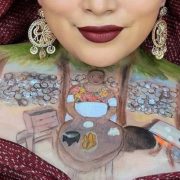 Retrato de una Tradición: Amayrani Canul honra a su Abuelita a través del Body Paint