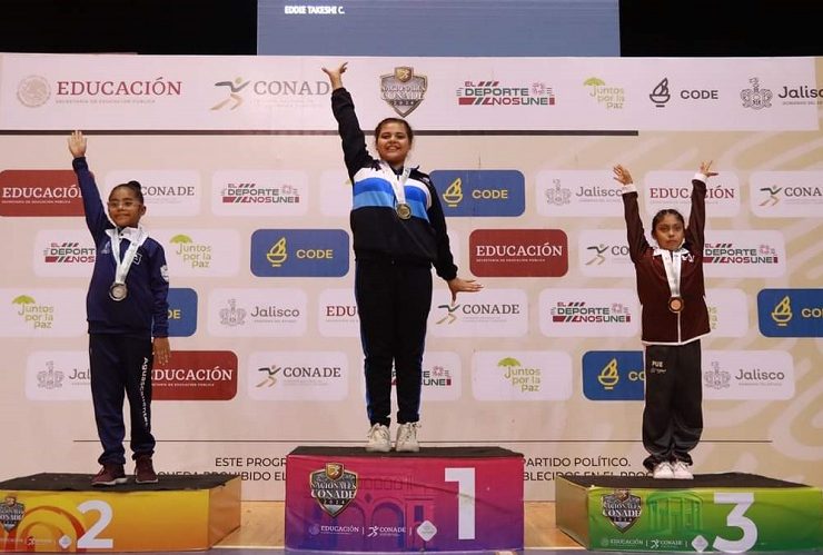 Joven yucateca inauguró el medallero de gimnasia de trampolín Nacionales Conade 2024