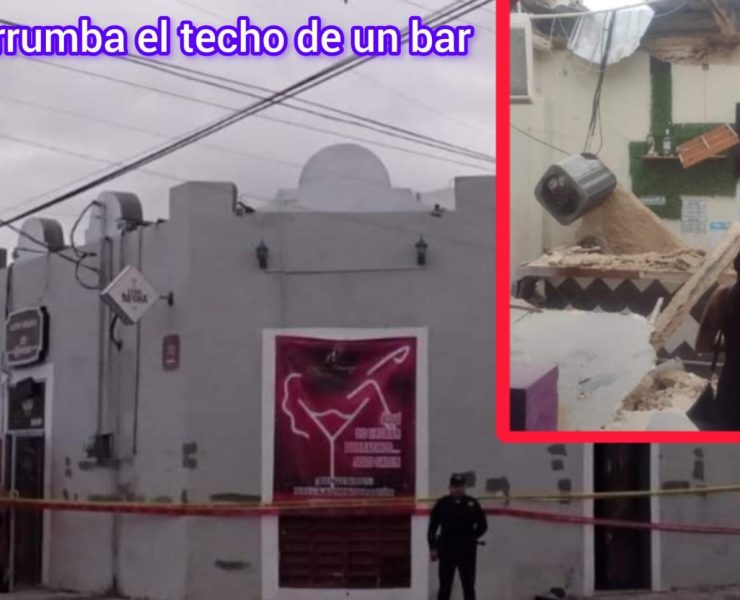 Se derrumba el techo del Bar León Negra en el centro de la ciudad