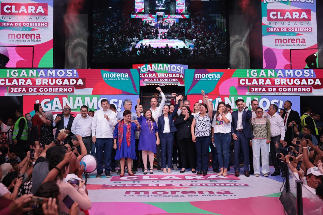 Claudia Sheinbaum celebra triunfo de Clara Brugada y destaca el papel de los coordinadores territoriales en el éxito electoral