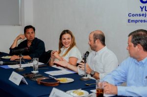 La alcaldesa electa de Mérida, Cecilia Patrón invita a alianza entre empresarios y Ayuntamiento, con el fin de crear una nueva forma de gobernar. 