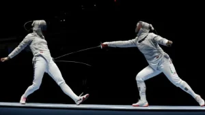 A las 21:30 horas de este sábado, habrá actividad del Esgrima espada individual femenil. 