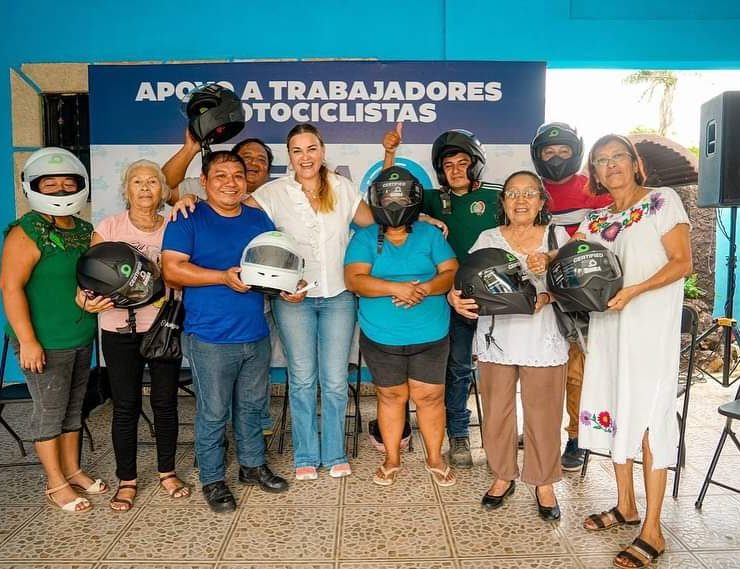 Cecilia Patrón explicó que “Llega seguro” busca proteger a las y los meridanos que utilizan la motocicleta como herramienta de trabajo.