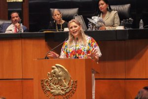 Verónica Camino Farjat destacó el motivo de presentar la iniciativa, que al llegar al Senado de la República no encontraba, en los archivos, la presencia de la historia de Yucatán, y que han dado pie a la transformación del país.