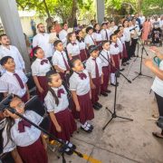 Primera vez que se interpreta el Himno de Yucatán en Escuelas Públicas