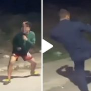 ¡Impactante Video! Pelea de policía y ladrón a puños