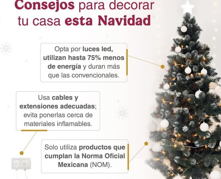 CFE advierte sobre el uso seguro de luces y adornos navideños para evitar accidentes este diciembre