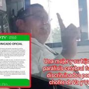 (Video) Increíble abuso: Chofer de Va y Ven bloquea el acceso a mujer y su hijo con discapacidad