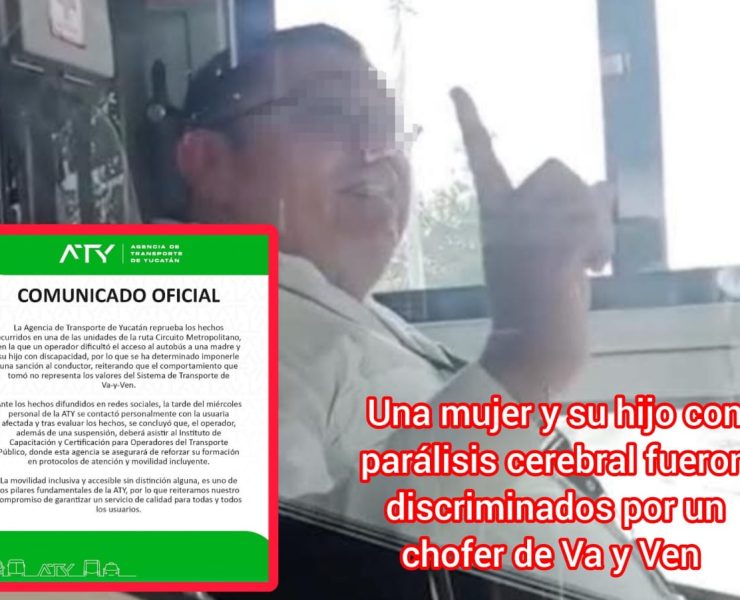 (Video) Increíble abuso: Chofer de Va y Ven bloquea el acceso a mujer y su hijo con discapacidad