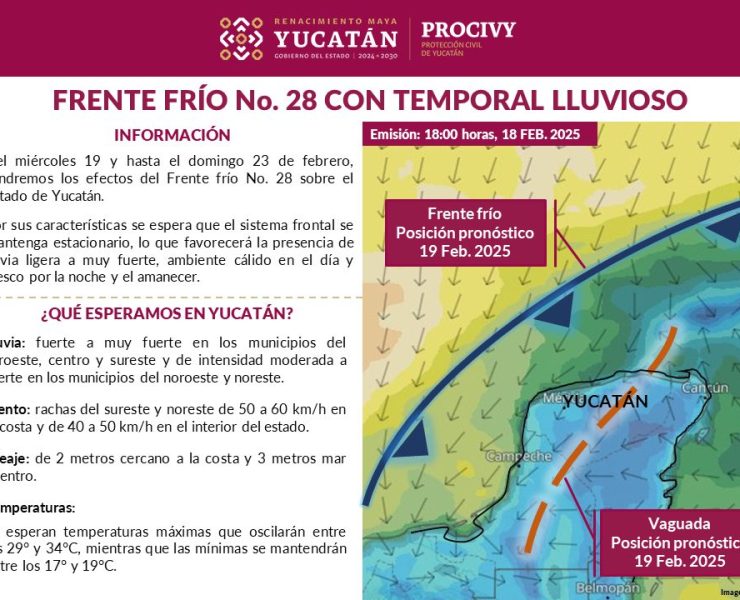 ¡Alerta Climática! Procivy recomienda precaución por lluvias fuertes en Yucatán