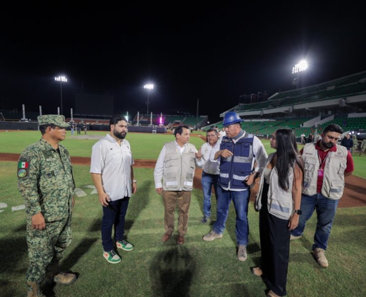 Supervisan obras del estadio Kukulcán previo a su reapertura