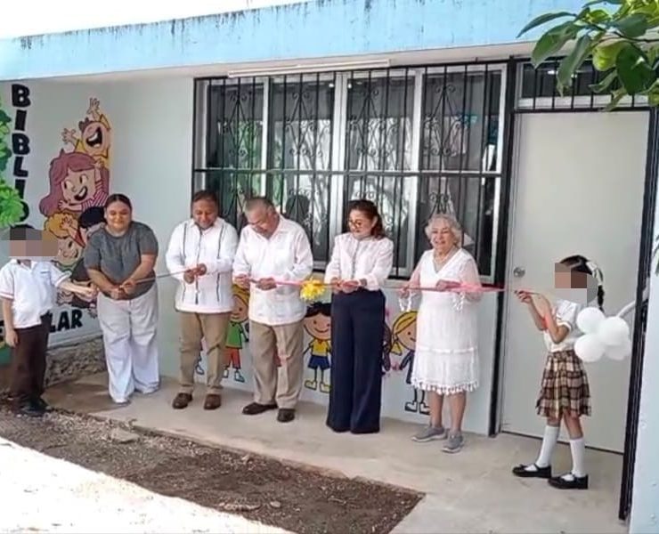 Inauguran biblioteca Escolar de la escuela “Rafael Moguel Gamboa” en emotiva ceremonia que rindió homenaje a Luis Pérez Sabido