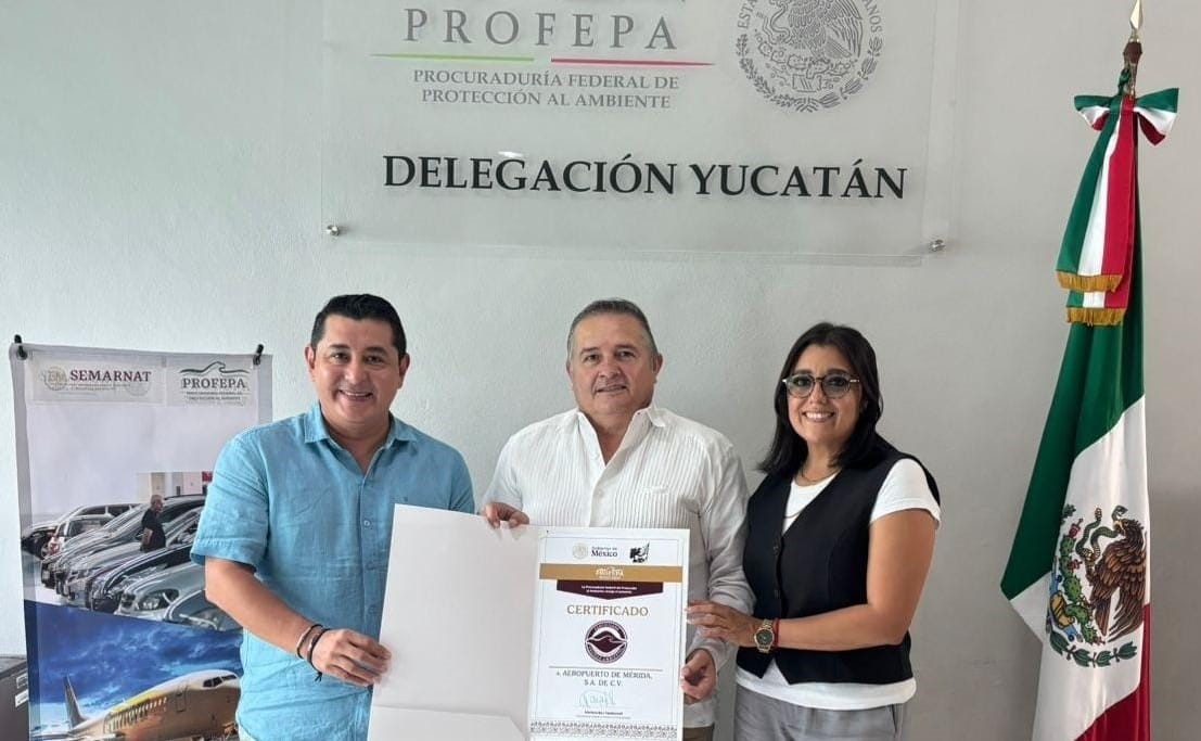 Aeropuerto de Mérida renueva Certificado de Calidad Ambiental por onceava ocasión