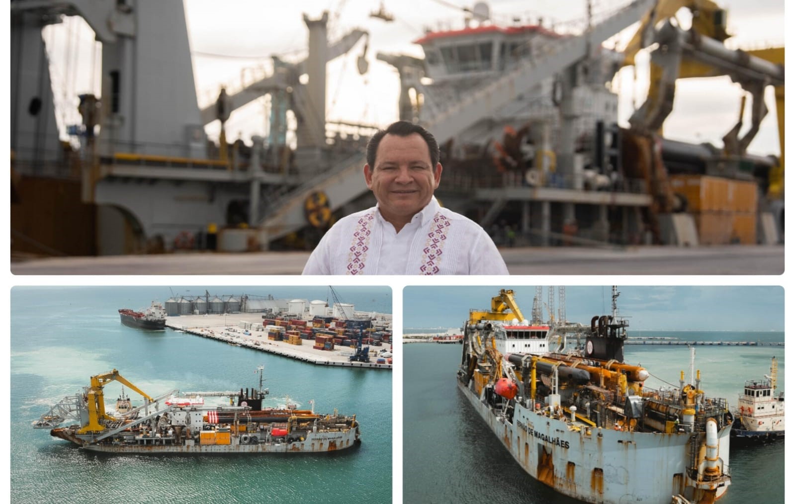 ¡Puertos Renacen! Draga de clase mundial ancla en Progreso para transformar puertos yucatecos