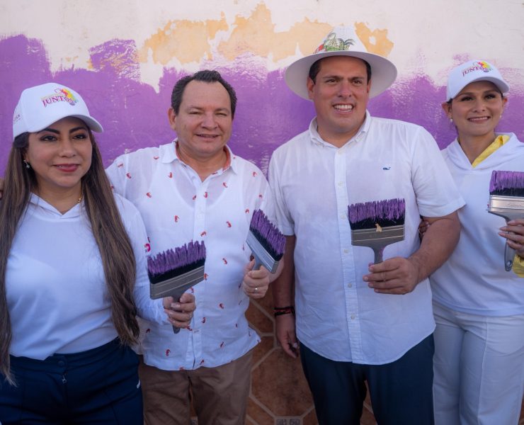 Arranca el programa "Pintemos Juntos" Pintan El Cuyo para atraer turistas