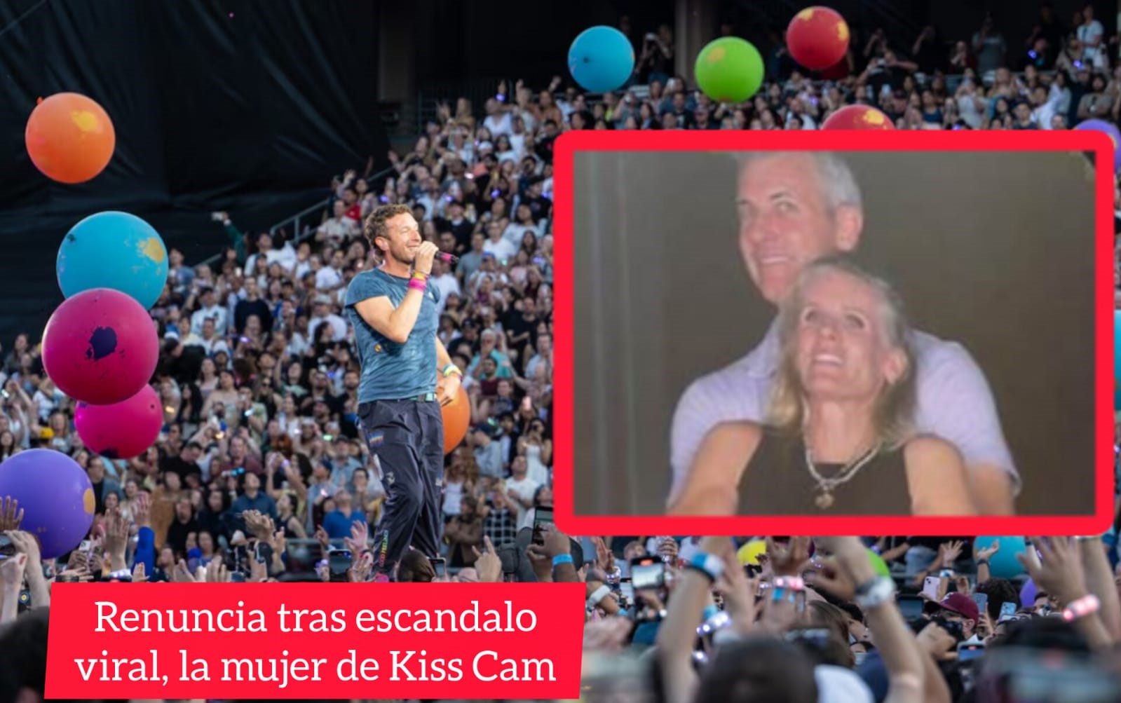 Protagonista de la ‘Kiss Cam’ de Coldplay que se volvió viral renuncia a su trabajo