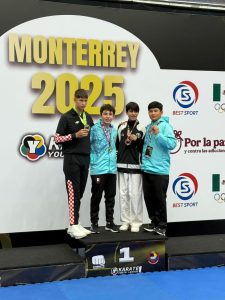 Lucca de la Torre celebra con orgullo tras conquistar la Liga Mundial de Karate y poner en alto a México y Yucatán.