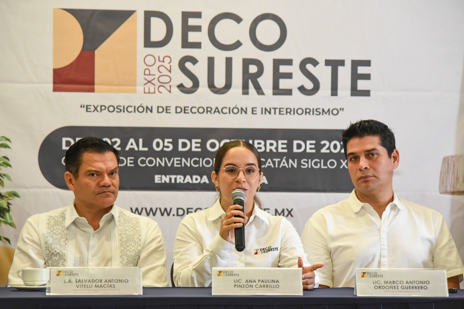 Ana Paulina Pinzón Carrillo, coordinadora general de Expo Decosureste, destacó que el evento se ha consolidado como el más importante de su tipo en el Sureste