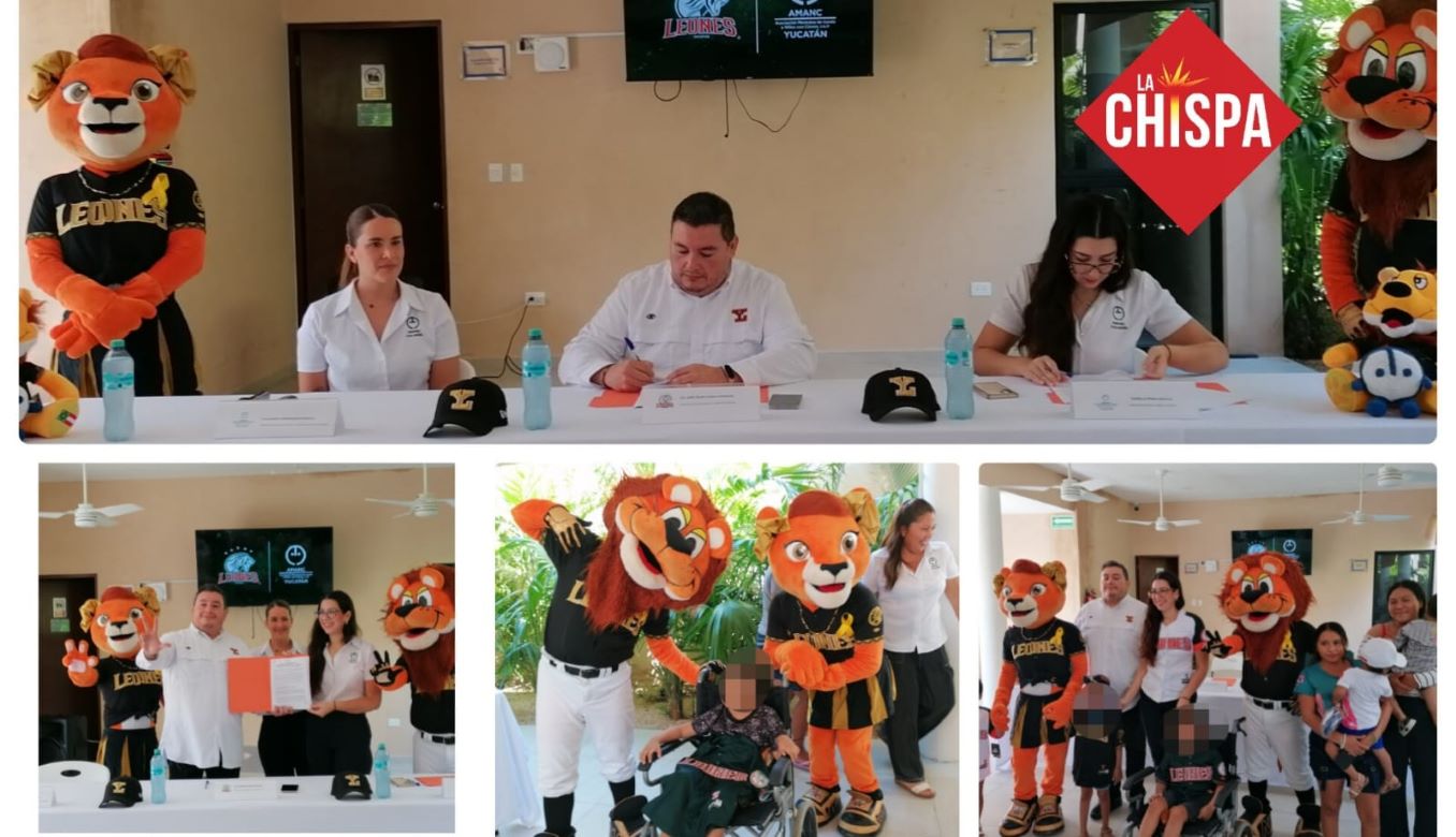 Con garra y corazón: Leones de Yucatán y AMANC firman alianza a favor de niños con cáncer