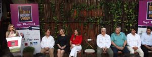 Inauguración oficial de la Séptima edición del Mérida Restaurant Week, con el corte de listón encabezado por autoridades y representantes de la Canirac Yucatán.