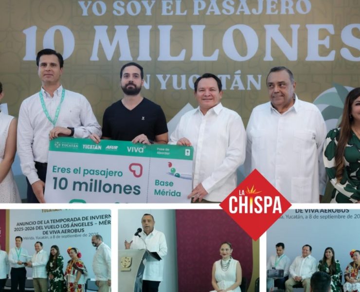  Viva Aerobús celebra al pasajero 10 millones y anuncia ruta directa Mérida–Los Ángeles