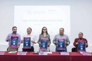 Presentación oficial del Foro Yucatán Ciberseguridad 2025, donde autoridades y expertos dieron a conocer la agenda y actividades del evento.