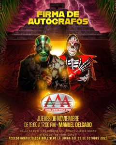 Fanáticos yucatecos se preparan para la esperada firma de autógrafos de La Parka y Mr. Iguana, donde podrán convivir con las estrellas de la Triple A y WWE en Mérida.