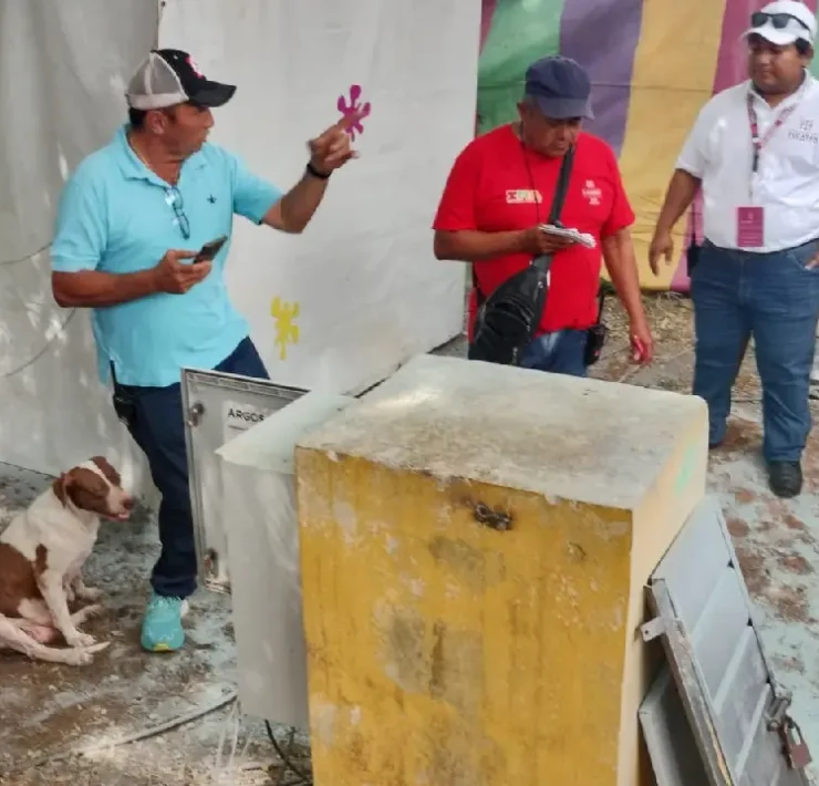 Incidente en área de carga en la Feria Xmatkuil fue atendido a tiempo