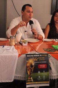 El presidente de Crecer Juntos A.C., Jorge Rojas Madera, presentó los detalles del torneo donde la juventud meridana vivirá su propio “Mundialito”, destacando el impulso al deporte y la convivencia social.