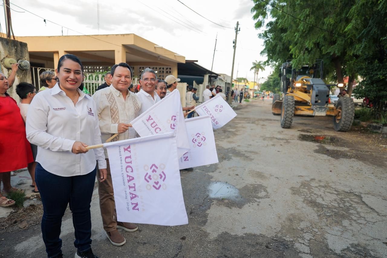 Plan Bienestar para Yucatán llega a Umán con obras de reconstrucción de calles
