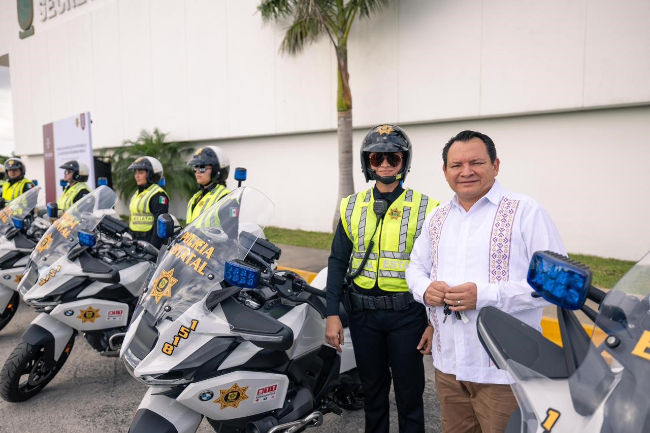 Refuerzo Total: Yucatán refuerza su modelo de seguridad con nuevas motocicletas patrulla