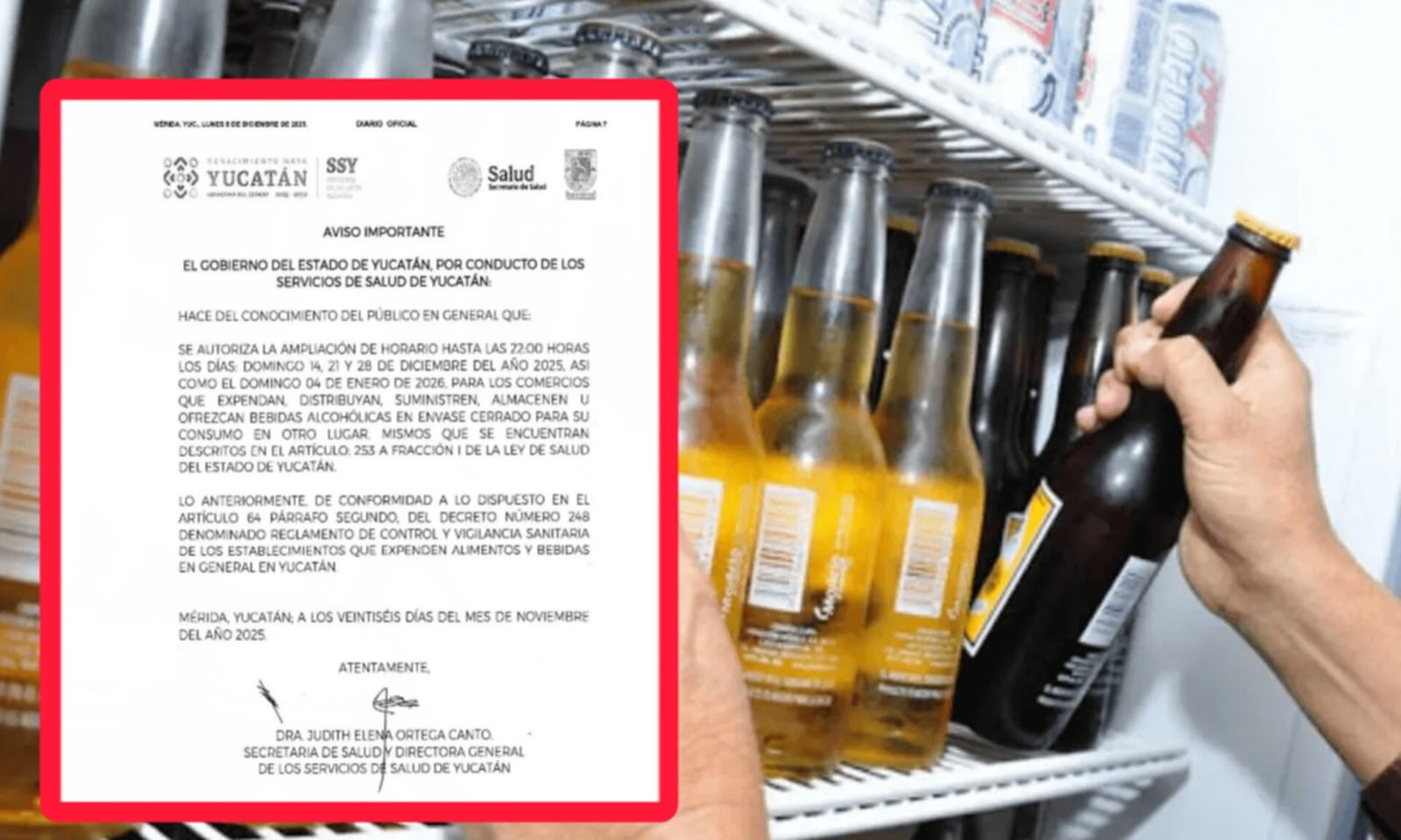 Domingos con más horas para comprar alcohol en Yucatán este diciembre