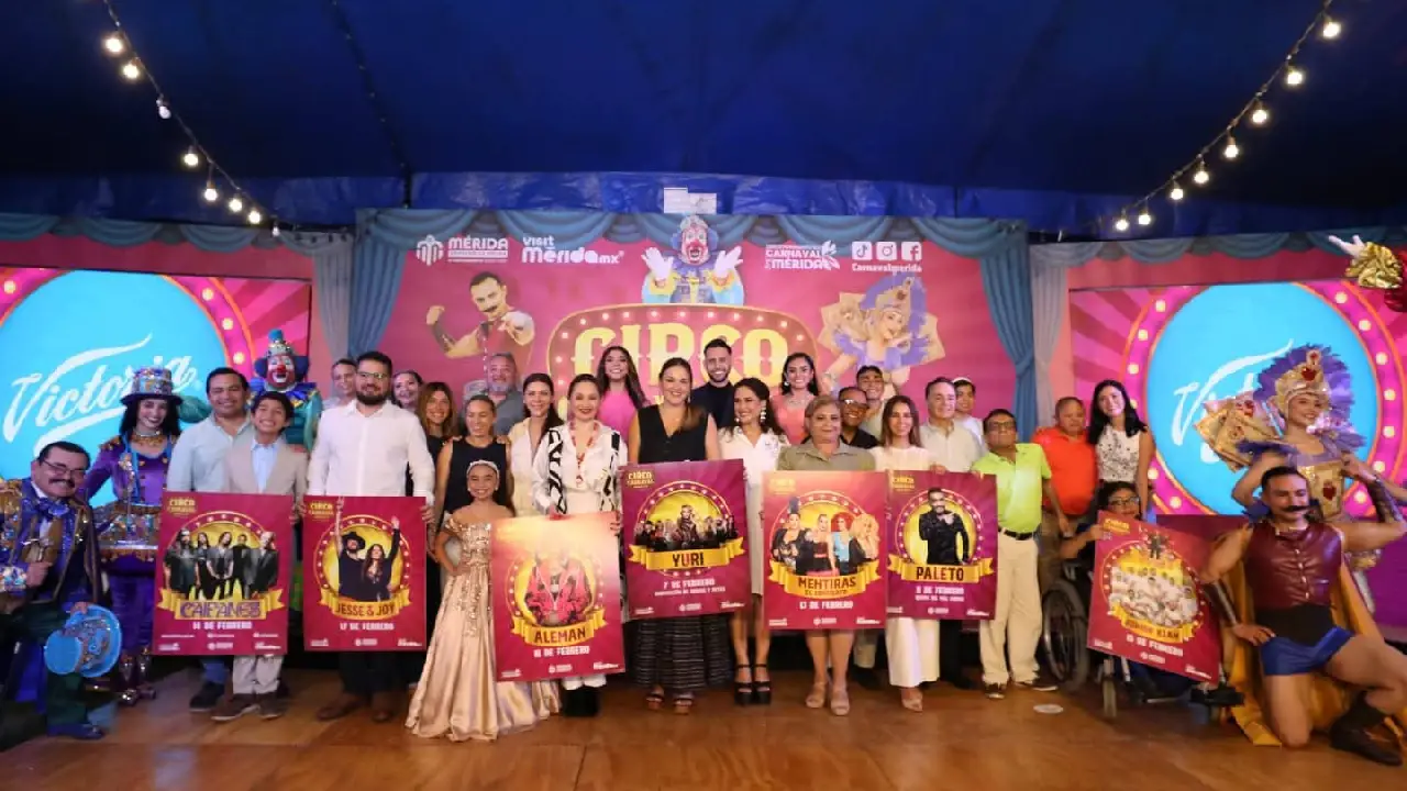 Cartelera artística de Circo Carnaval Mérida 2026 sorprende