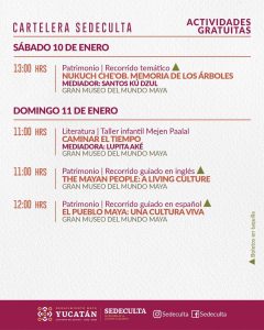 El Gran Museo del Mundo Maya ofrece talleres y recorridos culturales para todas las edades, ideales para aprender y disfrutar en familia durante los últimos días de vacaciones decembrinas.