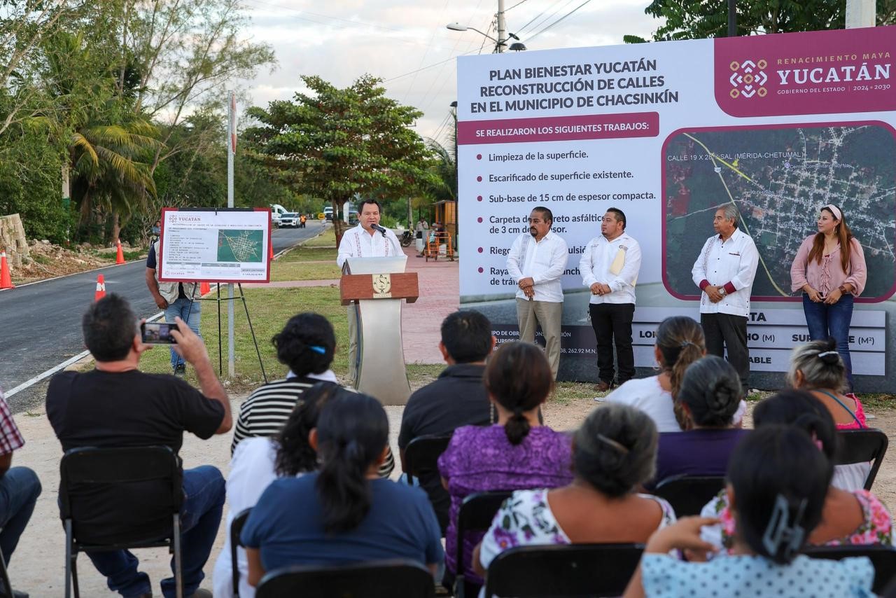 Bienestar vial: Plan Bienestar Yucatán mejora movilidad en Chacsinkín