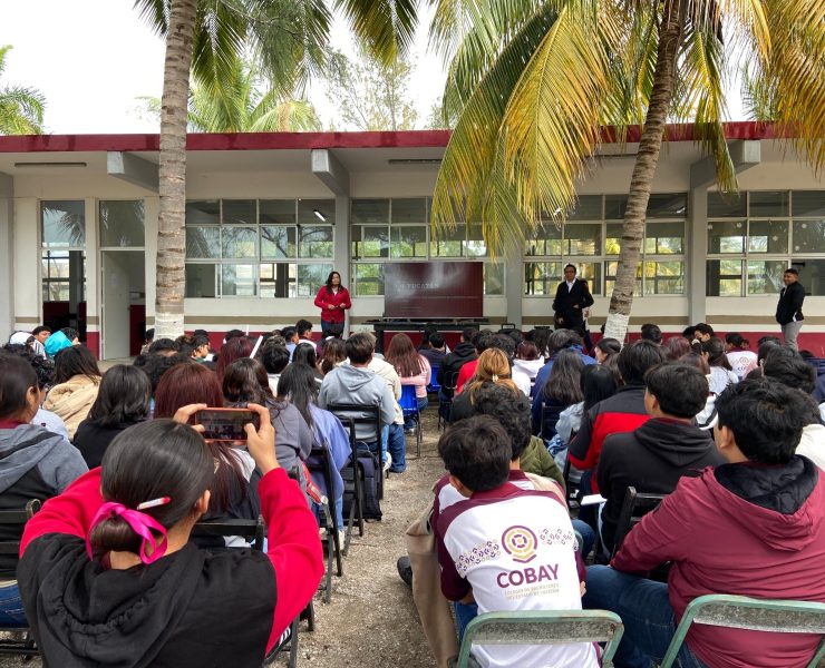 Fomentan conciencia ambiental en estudiantes de Celestún sobre mamíferos marinos